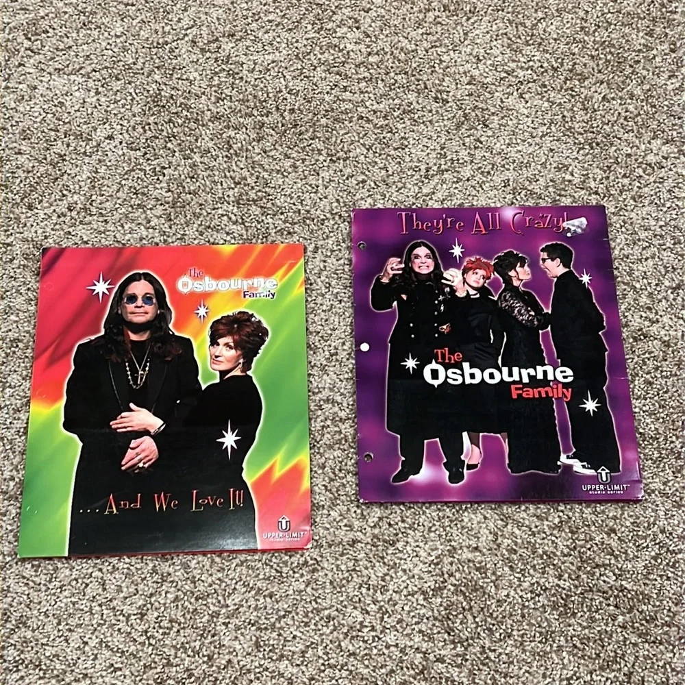 2 Ozbourne Family They Are All Crazy Vintage 2002 Notebook Binder Trapper Keeper